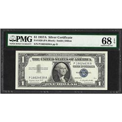 1957A $1 Silver Certificate Note Fr.1620 PMG Superb Gem Uncirculated 68EPQ