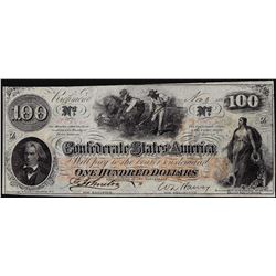 1862 $100 Confederate States of America Note