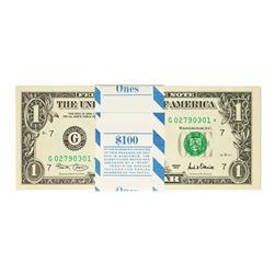 Pack of (100) Consecutive 2001 $1 Federal Reserve STAR Notes Chicago