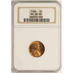 1935 Lincoln Wheat Cent Coin NGC MS66RD