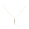 Image 1 : 14KT Yellow Gold 0.30 ctw Diamond and Pearl Pendant with Chain