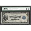 Image 1 : 1918 $1 Federal Reserve Bank Note Cleveland Fr.720 PMG Choice Uncirculated 64