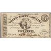 Image 1 : January 1, 1863 Five Cents State of North Carolina Obsolete Note