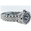 Image 3 : Rolex Ladies Stainless Steel 26MM Blue Diamond Lugs Datejust Watch