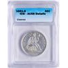 Image 1 : 1861-S Seated Liberty Half Dollar Coin ICG AU58 Details