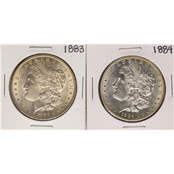 Lot of 1883-1884 $1 Morgan Silver Dollar Coins