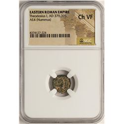 Theodosius I, 379-395 AD Ancient Eastern Roman Empire NGC Ch VF