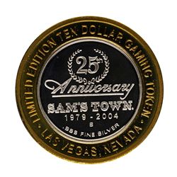 .999 Fine Silver Sam's Town Casino Las Vegas $10 Limited Edition Gaming Token