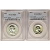 Image 1 : Lot of Proof 1961 Franklin Half Dollar & 1962 Washington Quarter Coins PCGS PR65