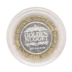 .999 Fine Silver Golden Nugget Las Vegas, Nevada $10 Limited Edition Gaming Toke