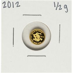 2012 Lao Peoples Democratic Republic 1/2 Gram Dragon Gold Coin