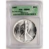 Image 1 : 1987 $1 American Silver Eagle Coin ICG MS69