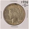 Image 1 : 1934-D $1 Peace Silver Dollar Coin