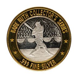 .999 Silver Babe Ruth Collector's Series $10 Casino Limited Edition Gaming Token