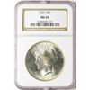 Image 1 : 1923 $1 Peace Silver Dollar Coin NGC MS65