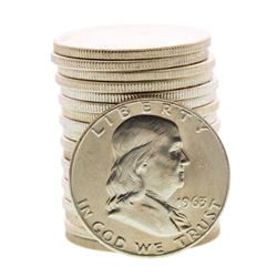 Roll of (20) Brilliant Uncirculated 1963-D Franklin Half Dollar Coins