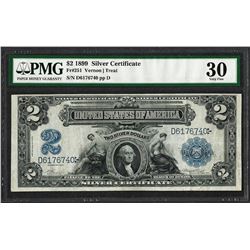 1899 $2 Mini-Porthole Silver Certificate Note Fr.251 PMG Very Fine 30