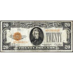 1928 $20 Gold Certificate Note