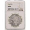Image 1 : 1882 $1 Morgan Silver Dollar Coin NGC MS63