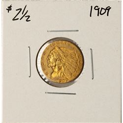 1909 $2 1/2 Indian Head Quarter Eagle Gold Coin