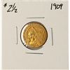 Image 1 : 1909 $2 1/2 Indian Head Quarter Eagle Gold Coin