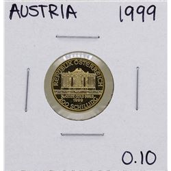 1999 Austria Philharmonic 200 Schilling 1/10 oz. Gold Coin