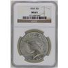 Image 1 : 1924 $1 Peace Silver Dollar Coin NGC MS65