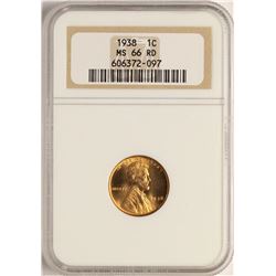 1938 Lincoln Wheat Cent Coin PCGS MS66RD