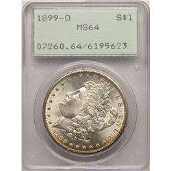 1899-O $1 Morgan Silver Dollar Coin PCGS MS64 Old Green Rattler