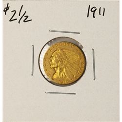 1911 $2 1/2 Indian Head Quarter Eagle Gold Coin