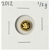 Image 1 : 2012 Lao Peoples Democratic Republic 1/2 Gram Dragon Gold Coin