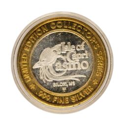 .999 Fine Silver Isle of Capri Casino Biloxi, MS $10 Limited Edition Gaming Toke