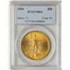 Image 1 : 1924 $20 St. Gaudens Double Eagle Gold Coin PCGS MS63