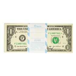 Pack of (100) Consecutive 2003A $1 Federal Reserve STAR Notes Atlanta