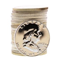 Roll of (20) Proof 1962 Franklin Half Dollar Coins