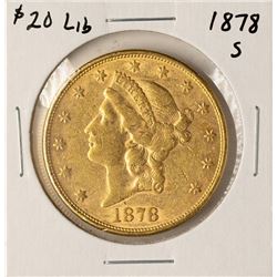 1878-S $20 Liberty Head Double Eagle Gold Coin