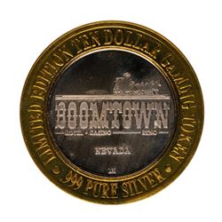 .999 Fine Silver Boomtown Reno, Nevada $10 Limited Edition Gaming Token