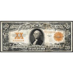 1922 $20 Gold Certificate Note