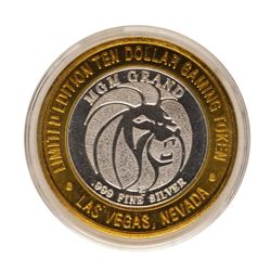 .999 Fine Silver MGM Grand Las Vegas, Nevada $10 Limited Edition Gaming Token