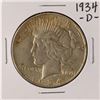 Image 1 : 1934-D $1 Peace Silver Dollar Coin