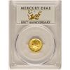 Image 1 : 2016-W Mercury Dime Gold Centennial Commemorative Coin PCGS SP70 First Strike