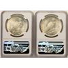Image 2 : Lot of (2) 1923 $1 Peace Silver Dollar Coins NGC MS63