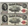 Image 1 : Lot of (2) Consecutive 1917 $2 Legal Tender Notes