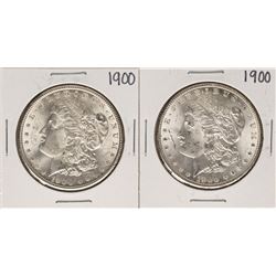 Lot of (2) 1900 $1 Morgan Silver Dollar Coins