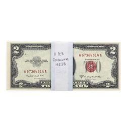 Lot of (11) 1953B $2 Legal Tender Notes