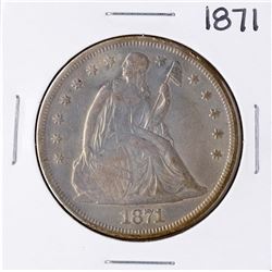1871 $1 Liberty Seated Silver Dollar Coin