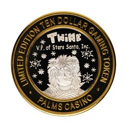 .999 Fine Silver Palms Las Vegas, Nevada $10 Limited Edition Gaming Token