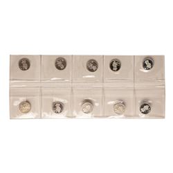 Lot of (10) Disney Mickey & Minnie Mouse Golfer 1/20 oz. .999 Fine Silver Coin R