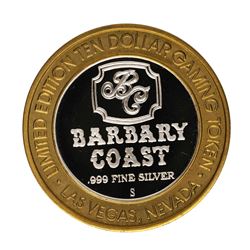 .999 Fine Silver Barbary Coast Las Vegas, Nevada $10 Limited Edition Gaming Toke