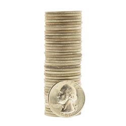 Roll of (40) Brilliant Uncirculated 1943-D Washington Quarter Coins